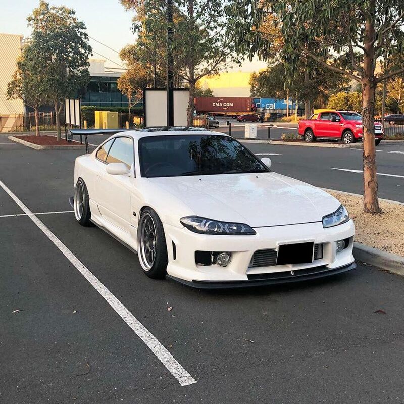 Black LED 3D DRL Projector Headlights & LED Indicators Fit For Nissan S15 200sx Silvia 1999-2002