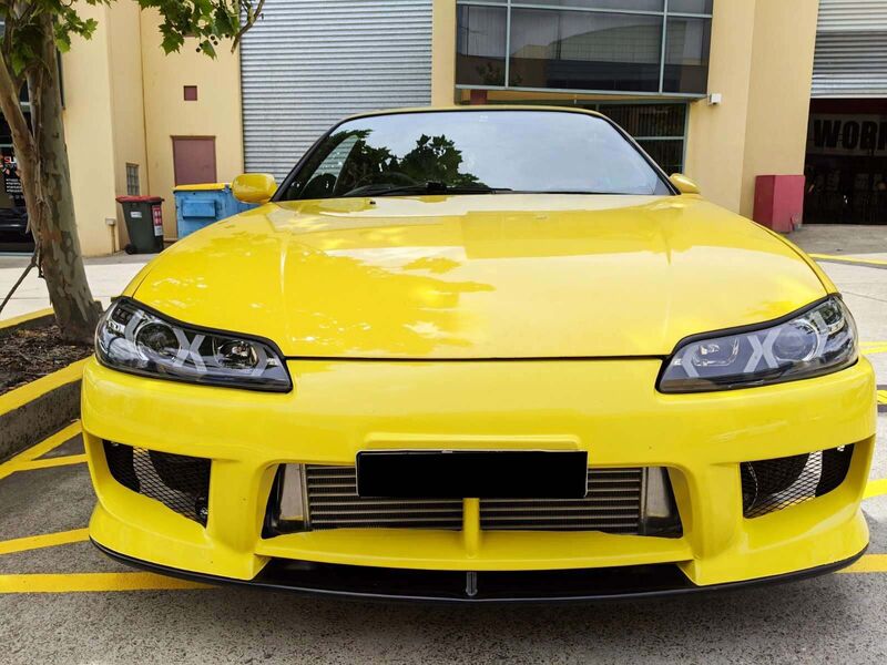 Black LED 3D DRL Projector Headlights & LED Indicators Fit For Nissan S15 200sx Silvia 1999-2002