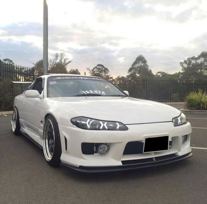 Black LED 3D DRL Projector Headlights & LED Indicators Fit For Nissan S15 200sx Silvia 1999-2002