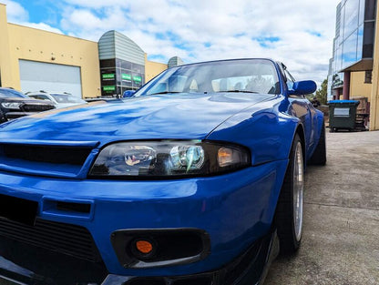 JDM Black OE Projector Headlights Fit For Nissan Skyline R33 GTR GTS25 GTS Series 1&3