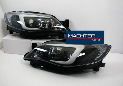 V2 LED 3D DRL Projector Sequential Headlights Fit For Subaru Impreza WRX G3 HID Type 2008-2013