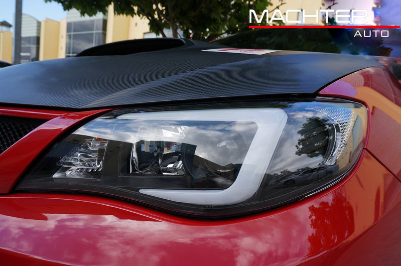 V2 LED 3D DRL Projector Sequential Headlights Fit For Subaru Impreza WRX G3 HID Type 2008-2013