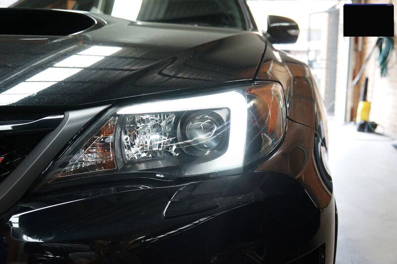 V2 LED 3D DRL Projector Sequential Headlights Fit For Subaru Impreza WRX G3 Halogen Type 2008-2013