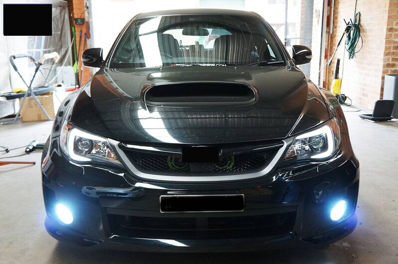 V2 LED 3D DRL Projector Sequential Headlights Fit For Subaru Impreza WRX G3 Halogen Type 2008-2013