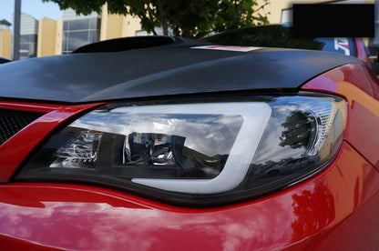 V2 LED 3D DRL Projector Sequential Headlights Fit For Subaru Impreza WRX G3 Halogen Type 2008-2013
