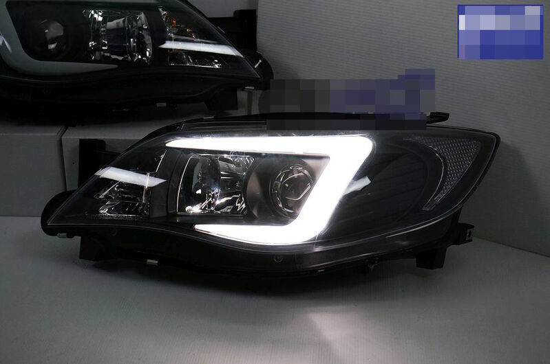 V2 LED 3D DRL Projector Sequential Headlights Fit For Subaru Impreza WRX G3 Halogen Type 2008-2013