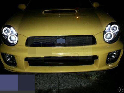 Clear LED Angel Eyes Projector Headlights Fit For Subaru Impreza WRX STI GD 2000-2002