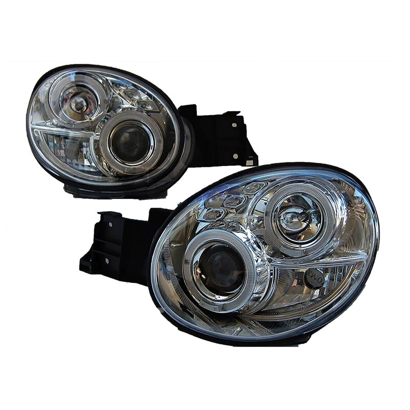 Clear LED Angel Eyes Projector Headlights Fit For Subaru Impreza WRX STI GD 2000-2002