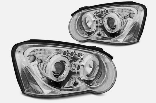 Clear LED Angle Eyes Projector Headlights Fit For Subaru Impreza WRX RX STI Blobeye GD 2003-2005