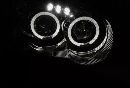Clear LED Angle Eyes Projector Headlights Fit For Subaru Impreza WRX RX STI Blobeye GD 2003-2005