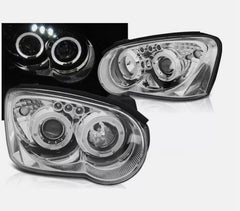 Clear LED Angle Eyes Projector Headlights Fit For Subaru Impreza WRX RX STI GD 2003-2005