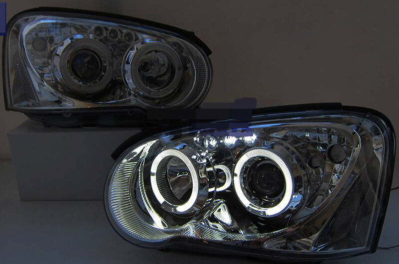 Clear LED Angle Eyes Projector Headlights Fit For Subaru Impreza WRX RX STI Blobeye GD 2003-2005