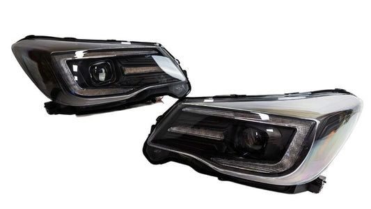 LED DRL Projector Sequential Headlights Fit For Subaru Forester S4 Factory Xenon Type 2013-2018
