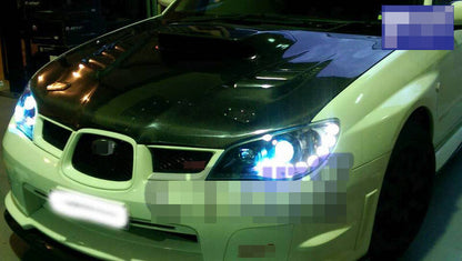 Black LED DRL Projector Headlights Fit For Subaru Impreza WRX STI RX GD 2005-2007