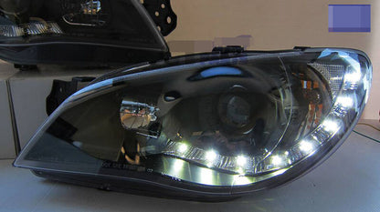 Black LED DRL Projector Headlights Fit For Subaru Impreza WRX STI RX GD 2005-2007