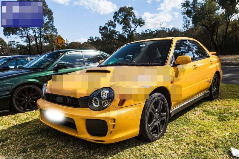 Black LED Angel Eyes Projector Headlights Fit For Subaru Impreza WRX STI GD 2000-2002