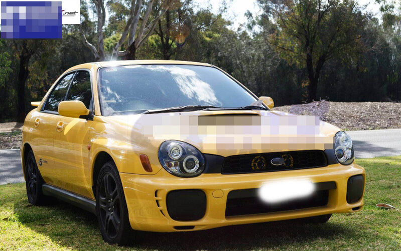 Black LED Angel Eyes Projector Headlights Fit For Subaru Impreza WRX STI GD 2000-2002