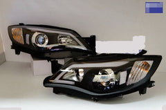 Black LED DRL Projector Headlights Fit For Subaru Impreza RS WRX STI G3 2008-2013