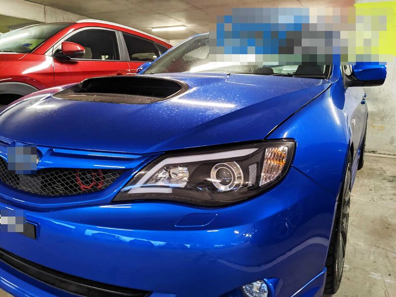 Black LED DRL Projector Headlights Fit For Subaru Impreza RS WRX STI G3 2008-2013