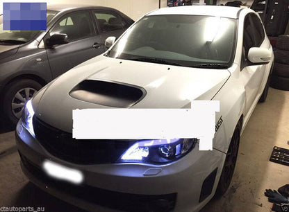 Black LED DRL Projector Headlights Fit For Subaru Impreza RS WRX STI G3 2008-2013