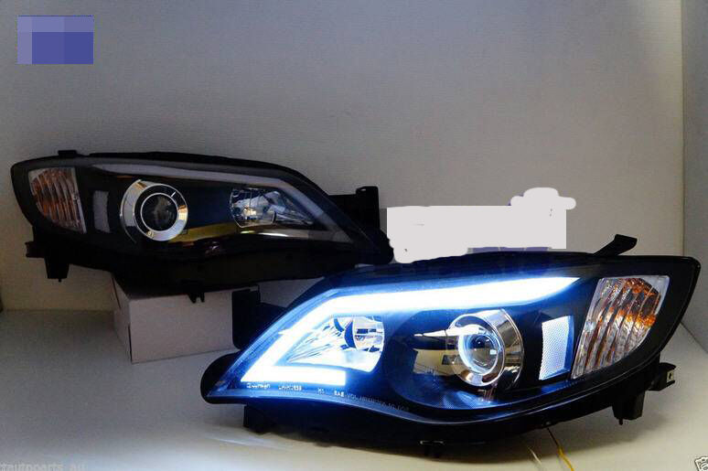 Black LED DRL Projector Headlights Fit For Subaru Impreza RS WRX STI G3 2008-2013