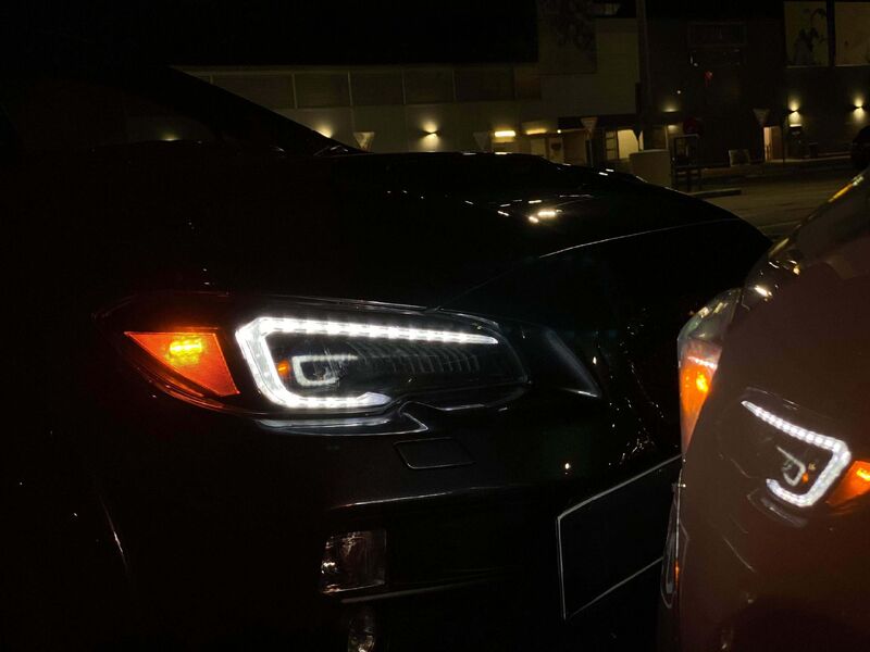 VLAND LED DRL Dynamic Signal Headlights Fit For Subaru WRX STI Levorg 2015-2017
