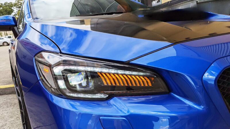 VLAND LED DRL Dynamic Signal Headlights Fit For Subaru WRX STI Levorg 2015-2017