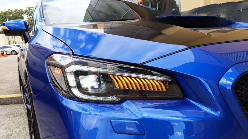 VLAND LED DRL Dynamic Signal Headlights Fit For Subaru WRX STI Levorg 2015-2017