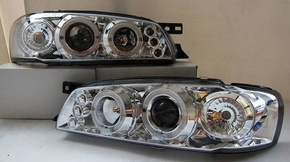 Clear Angel Eye LED Projector Headlights Fit For Subaru Impreza WRX STI GC8 1992-2000