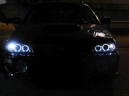 Clear Angel Eye LED Projector Headlights Fit For Subaru Impreza WRX STI GC8 1992-2000