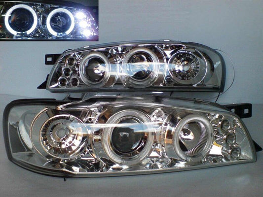 Clear Angel Eye LED Projector Headlights Fit For Subaru Impreza WRX STI GC8 1992-2000