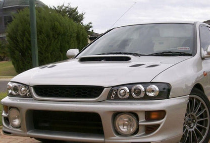 Black Angel Eye LED Projector Headlights Fit For Subaru Impreza WRX STI GC8 1992-2000
