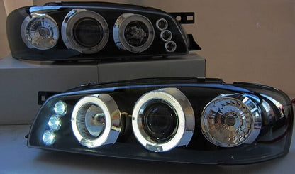 Black Angel Eye LED Projector Headlights Fit For Subaru Impreza WRX STI GC8 1992-2000