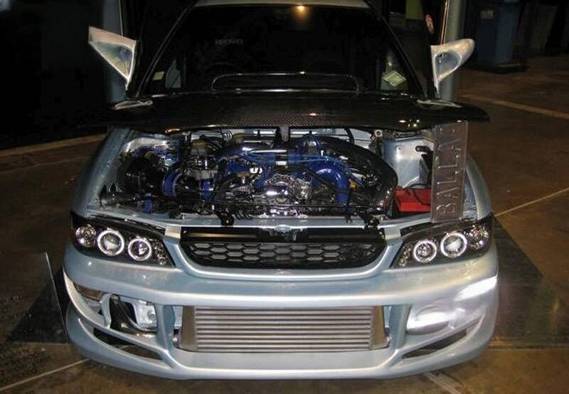 Black Angel Eye LED Projector Headlights Fit For Subaru Impreza WRX STI GC8 1992-2000