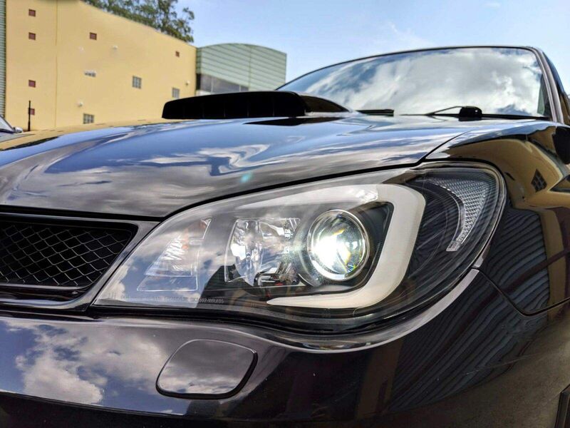 LED 3D Stripe DRL Projector Headlights Fit For Subaru Impreza WRX GD HID TYPE 2005-2007