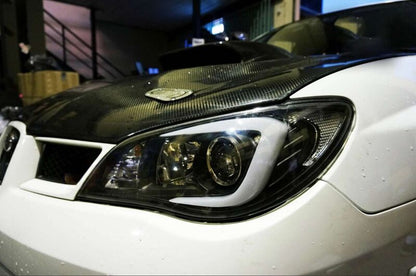 LED 3D Stripe DRL Projector Headlights Fit For Subaru Impreza WRX GD HID TYPE 2005-2007