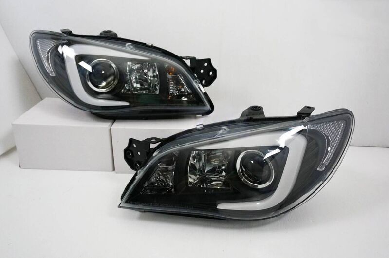 LED 3D Stripe DRL Projector Headlights Fit For Subaru Impreza WRX GD HID TYPE 2005-2007