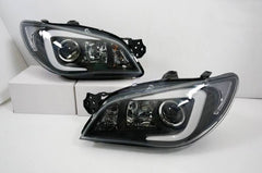 LED 3D Stripe DRL Projector Headlights Fit For Subaru Impreza WRX GD HID TYPE 2005-2007