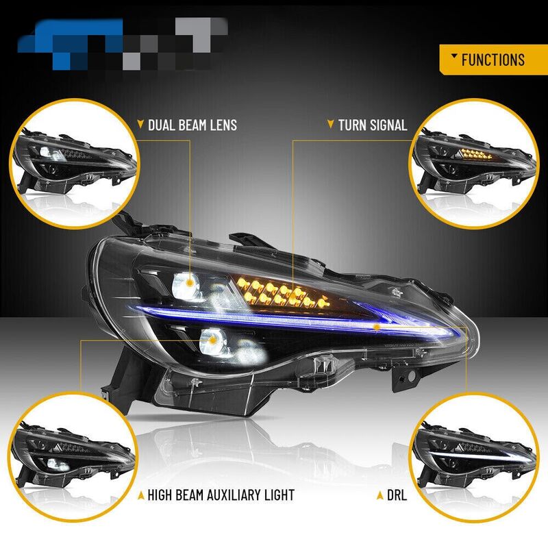 3D Full LED Headlights W/Animation Fit For Subaru BRZ Toyota 86 2012-2020