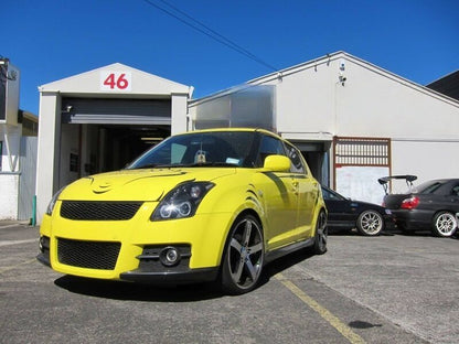Black LED Angel Eyes Projector Headlights Fit For Suzuki Swift Sport 2004-2010