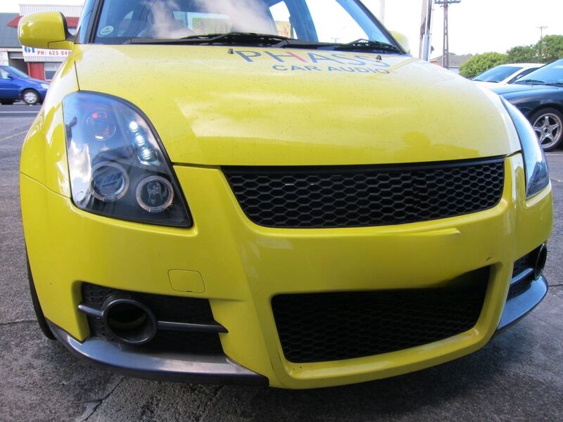 Black LED Angel Eyes Projector Headlights Fit For Suzuki Swift Sport 2004-2010