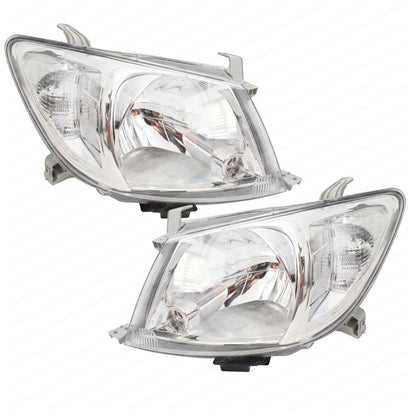 HeadLight LH + RH Fit For Toyota Hilux SR SR5 4WD 2WD UTE 2005-2012