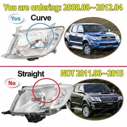 HeadLight LH + RH Fit For Toyota Hilux SR SR5 4WD 2WD UTE 2005-2012