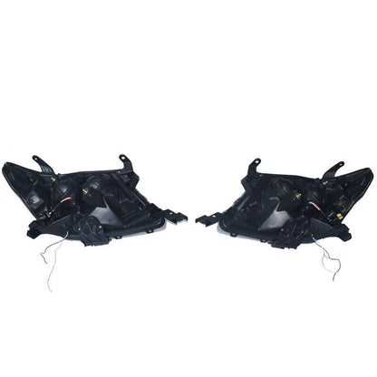 Smoke LED Headlights DRL HALO Projector Angel Eyes Fit For Toyota Hilux 2005-2011 Pair