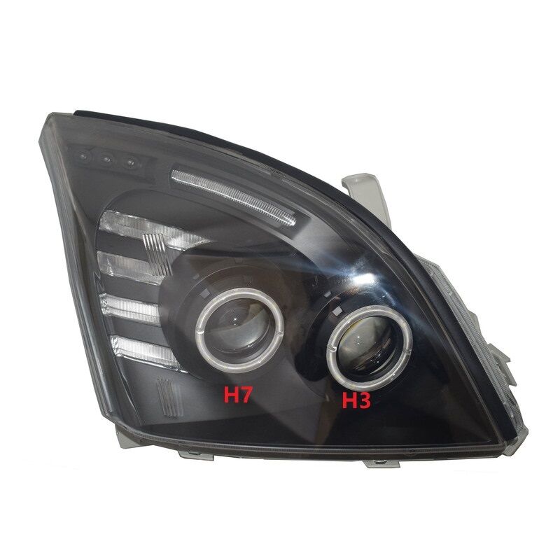 Smoke Angel Eye LED Headlights Fit For Toyota Prado 120 Series 02-09 Pair