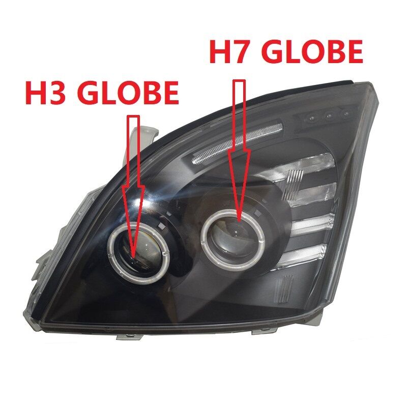 Smoke Angel Eye LED Headlights Fit For Toyota Prado 120 Series 02-09 Pair