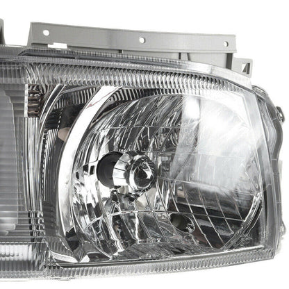 Pair Head Light Lamp Chrome Fit For Toyota Hiace TRH KDH Van Bus 2005~2010