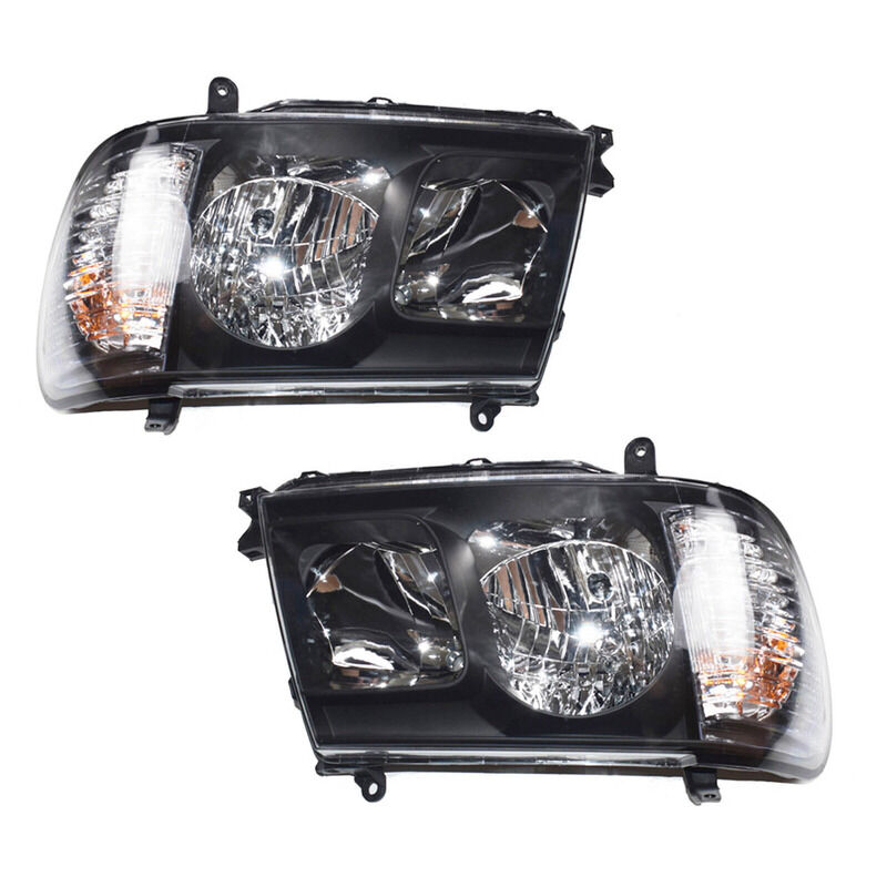 Pair Angel Eyes Head Lights Fit For Toyota Landcruiser 100 Series 2005-2007