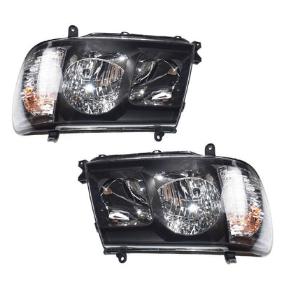 Pair Angel Eyes Head Lights Fit For Toyota Landcruiser 100 Series 2005-2007