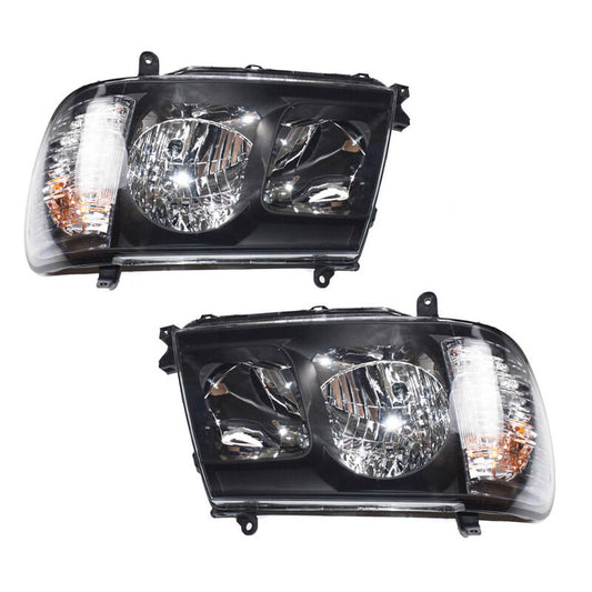 Pair Angel Eyes Head Lights Fit For Toyota Landcruiser 100 Series 2005-2007